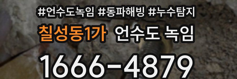 칠성동1가 언수도 녹임