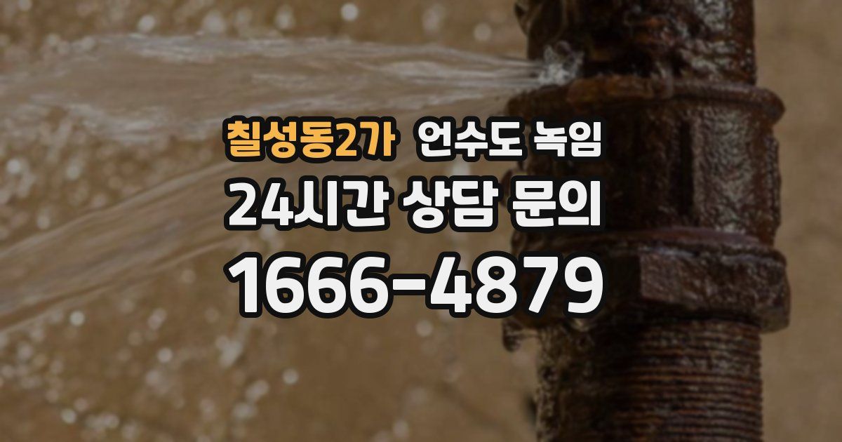 칠성동2가 언수도 녹임