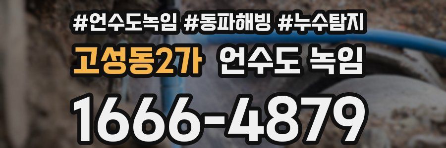 고성동2가 언수도 녹임