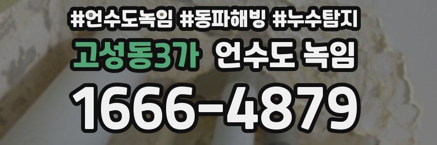 고성동3가 언수도 녹임