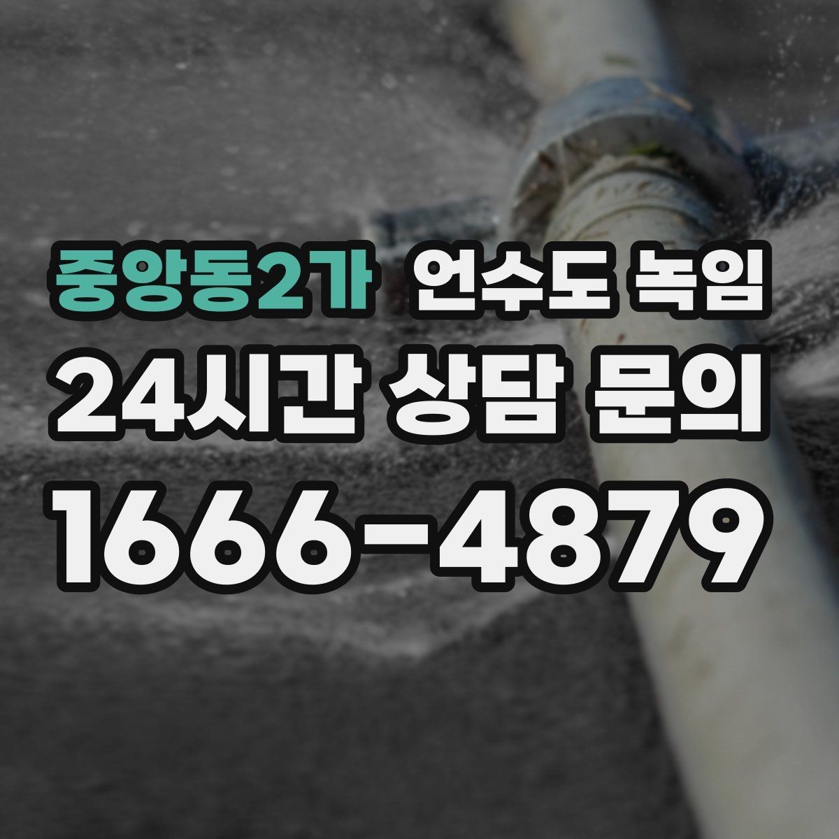 중앙동2가 언수도 녹임 온수 냉수 중 한쪽만 멈추면 결빙 위치가 다릅니다