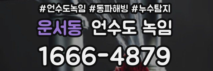 운서동 언수도 녹임