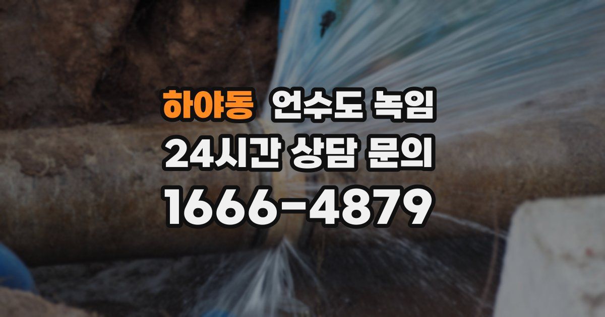 하야동 언수도 녹임