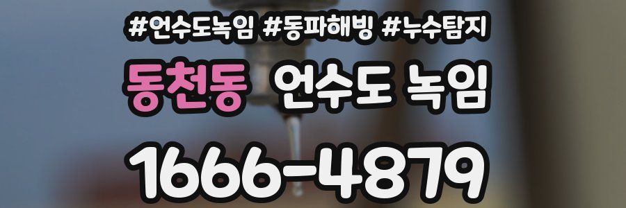 동천동 언수도 녹임