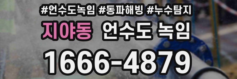 지야동 언수도 녹임