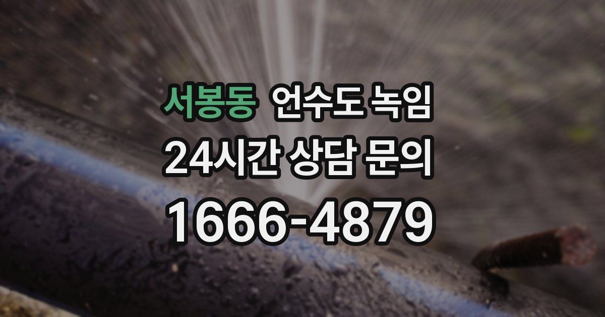 서봉동 언수도 녹임