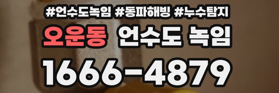 오운동 언수도 녹임