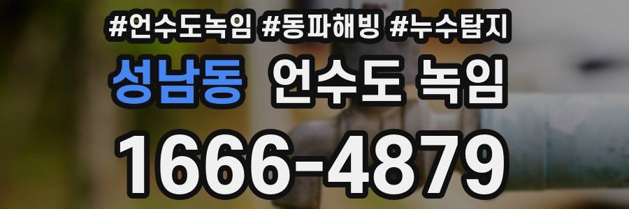 성남동 언수도 녹임