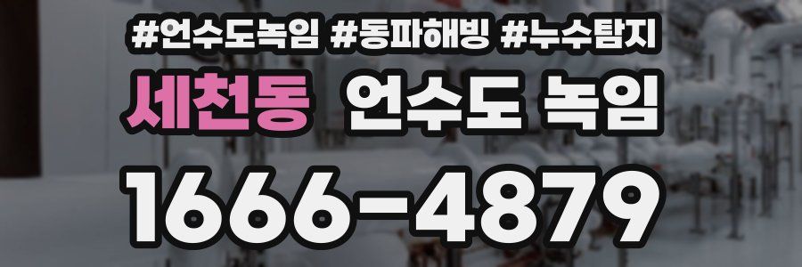 세천동 언수도 녹임