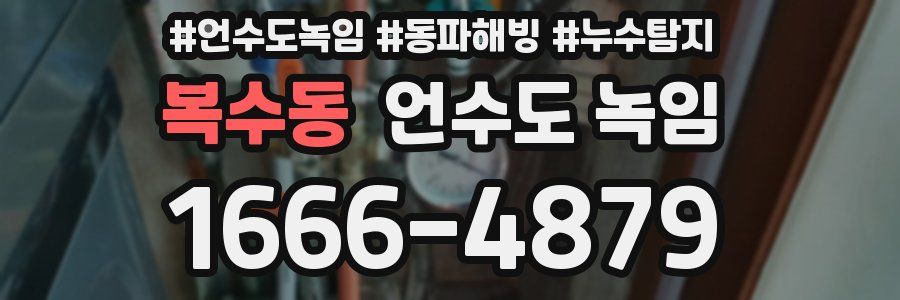 복수동 언수도 녹임