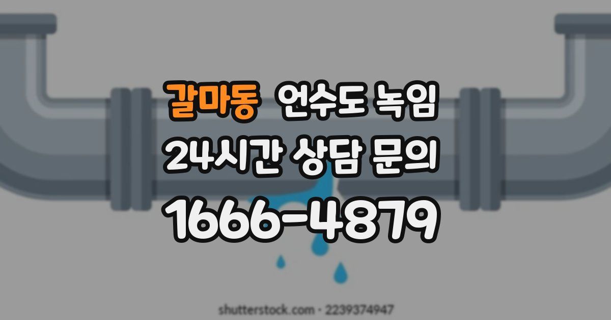 갈마동 언수도 녹임