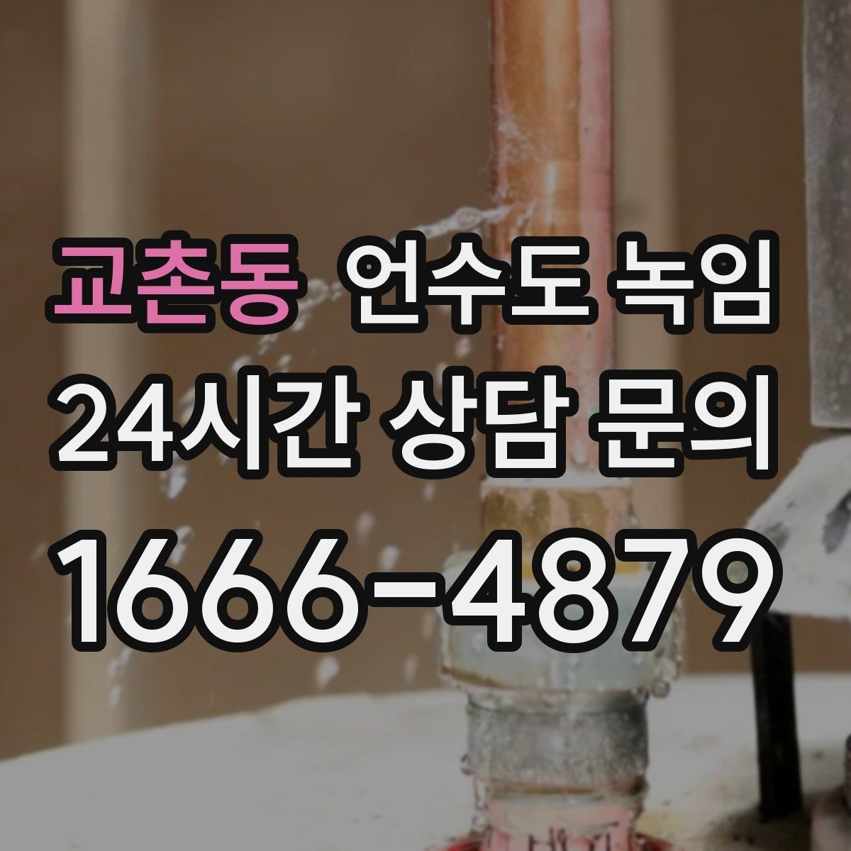 교촌동 언수도 녹임 수도계량기가 얼면 돌지 않는 이유를 설명