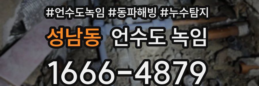 성남동 언수도 녹임