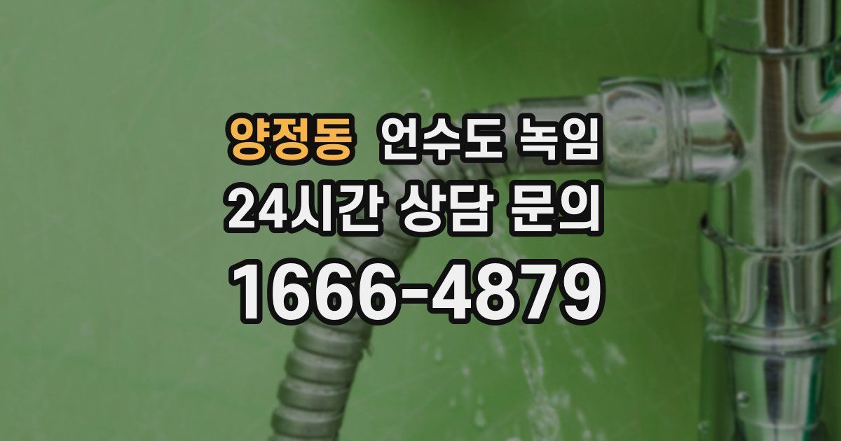 양정동 언수도 녹임