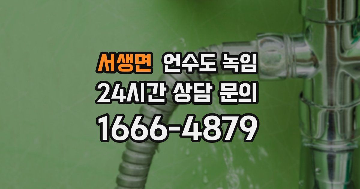 서생면 언수도 녹임