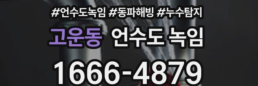 고운동 언수도 녹임