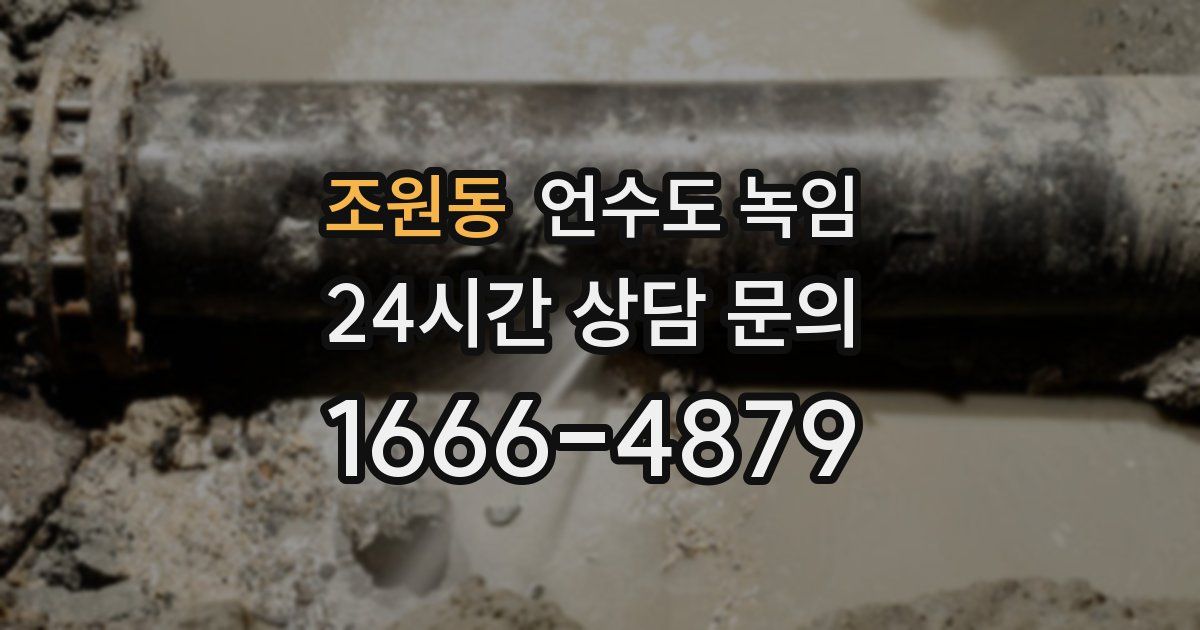 조원동 언수도 녹임