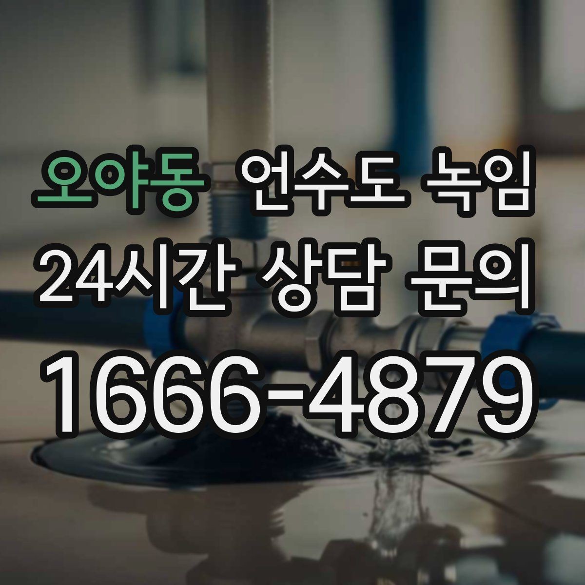 오야동 언수도 녹임 특정 수전만 안 나오면 배관 위치부터 확인