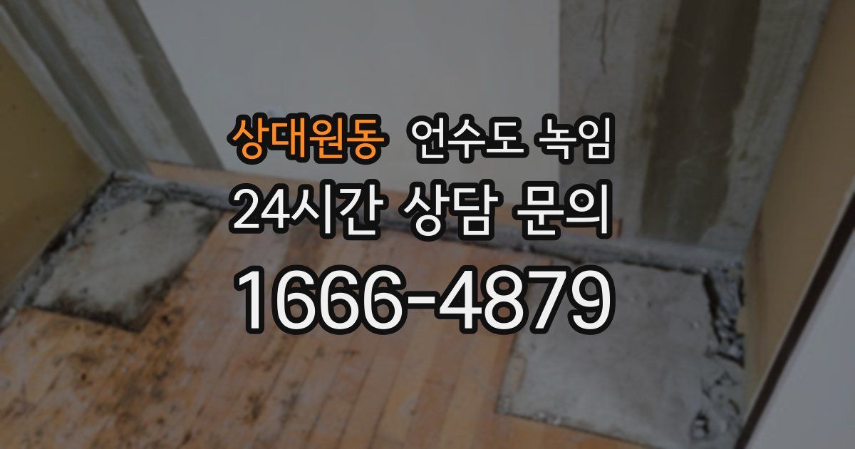 상대원동 언수도 녹임