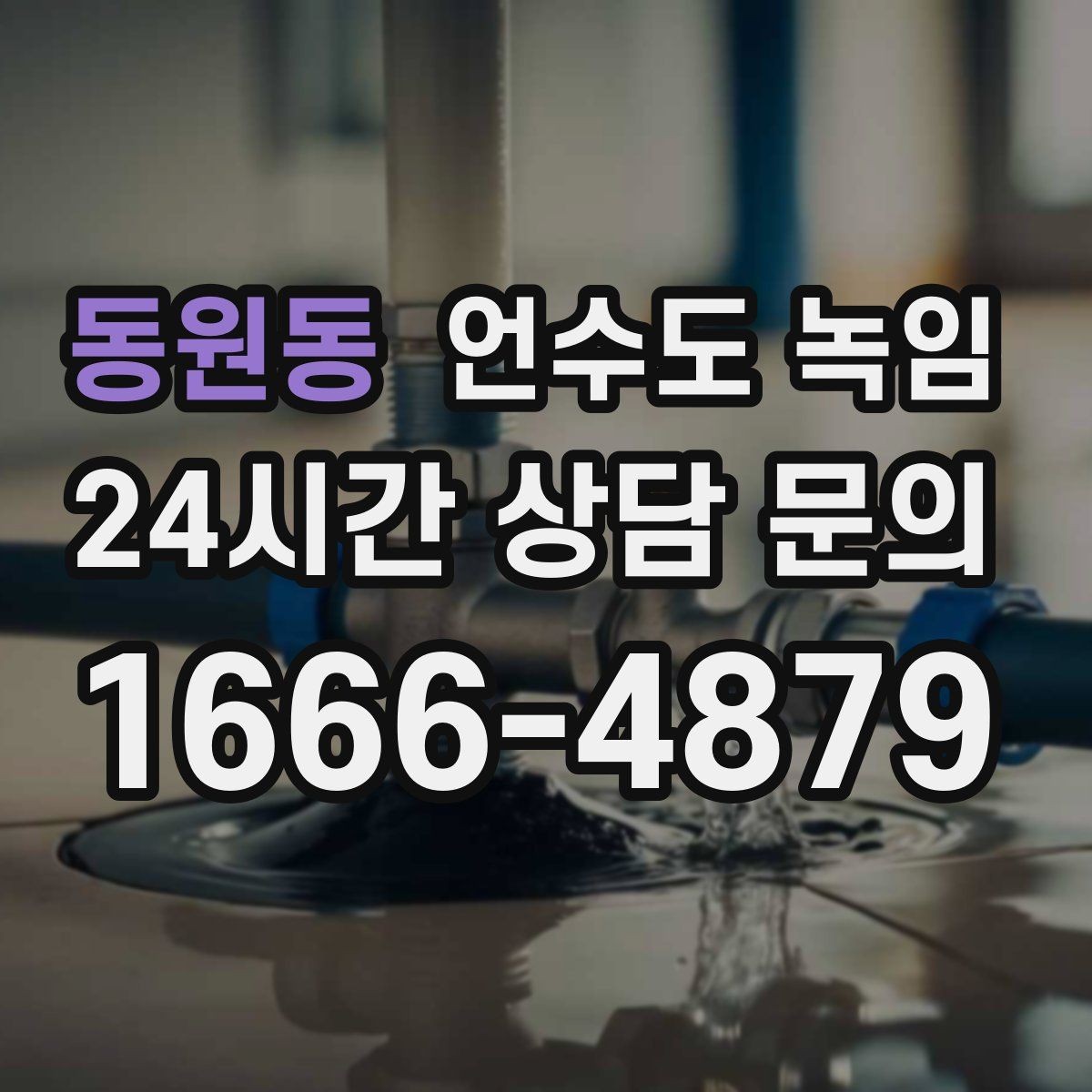 동원동 언수도 녹임 싱크대 냉수는 나오는데 온수만 안 나오면