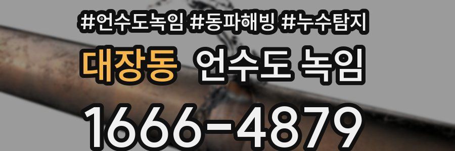 대장동 언수도 녹임