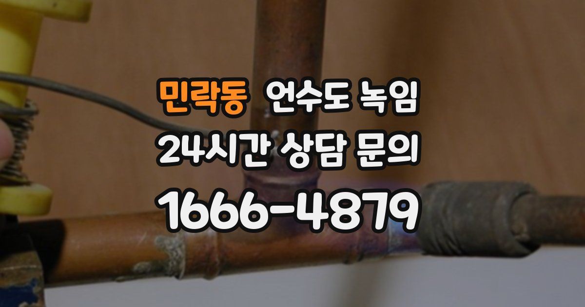 민락동 언수도 녹임