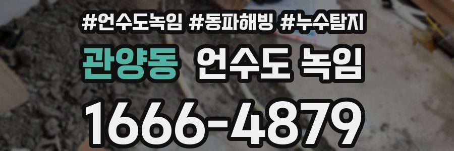 관양동 언수도 녹임