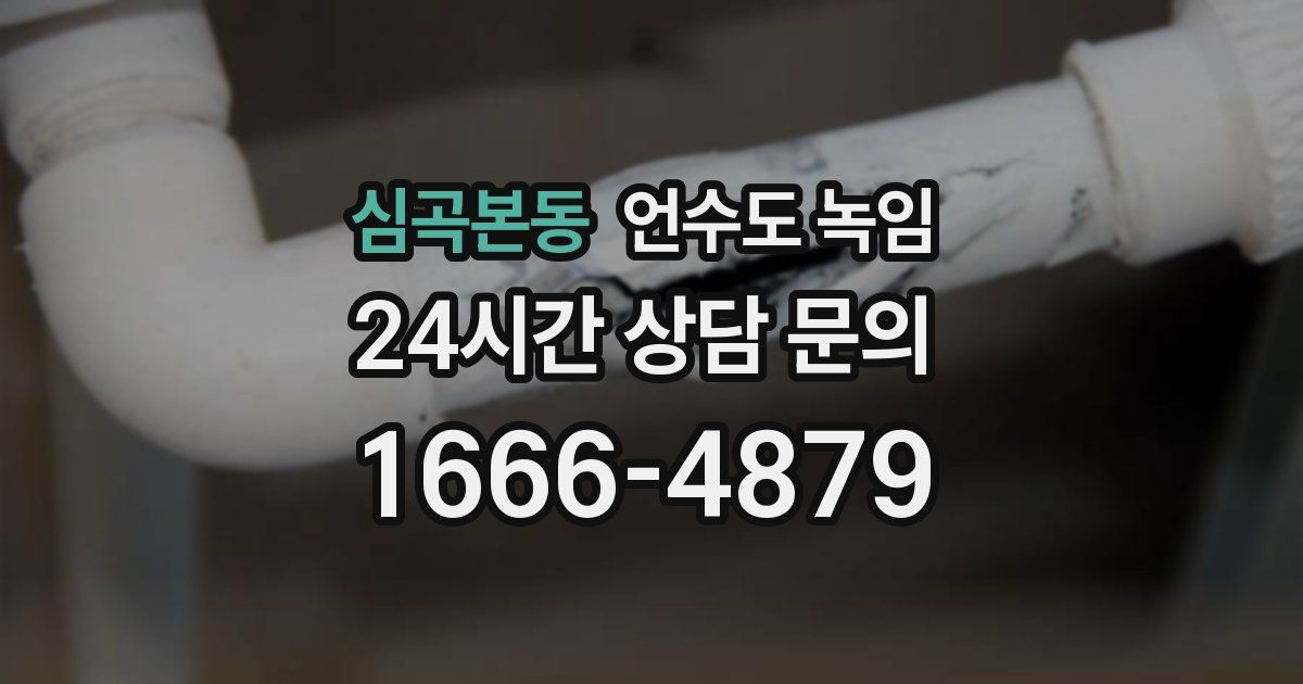 심곡본동 언수도 녹임