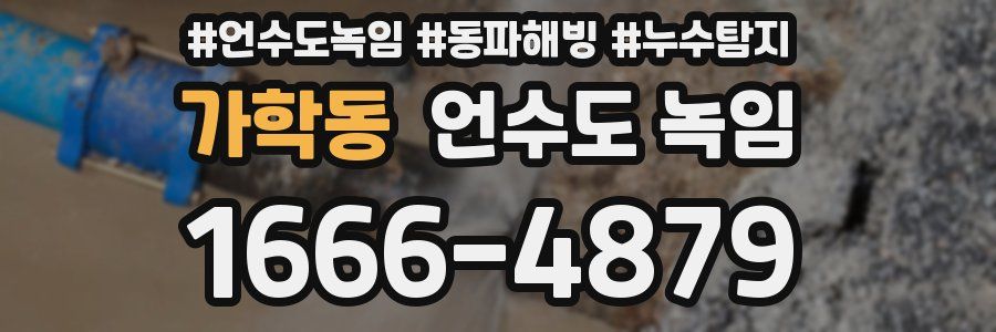 가학동 언수도 녹임