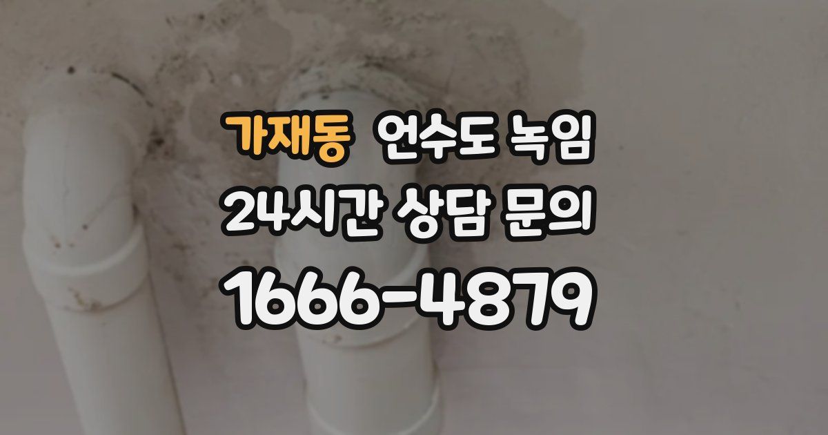 가재동 언수도 녹임