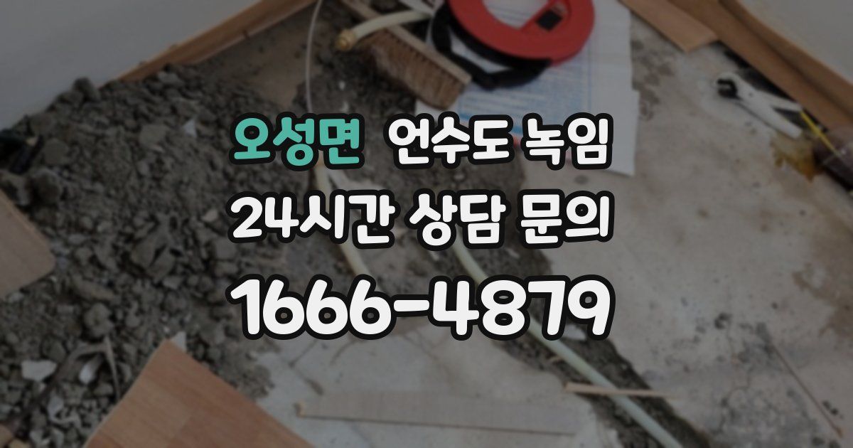 오성면 언수도 녹임