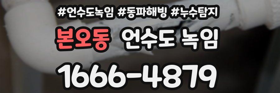 본오동 언수도 녹임