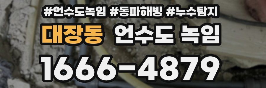 대장동 언수도 녹임