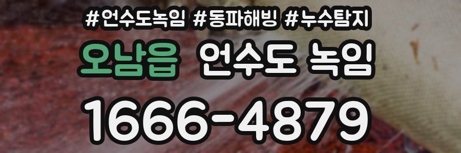 오남읍 언수도 녹임