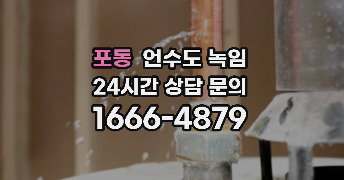 포동 언수도 녹임