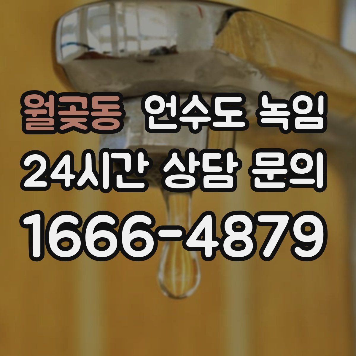 월곶동 언수도 녹임 상가 휴무 후 수도가 안 나올 때 대처