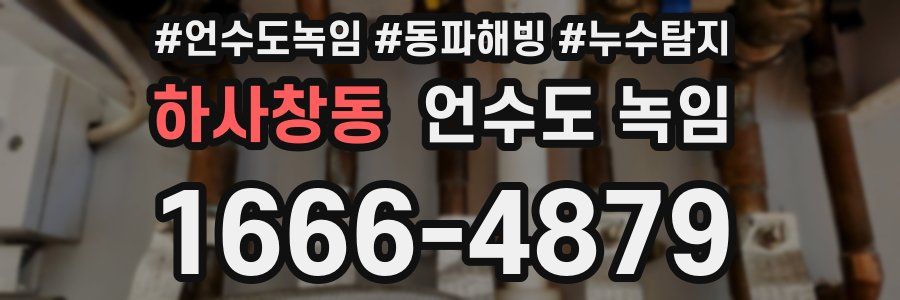 하사창동 언수도 녹임