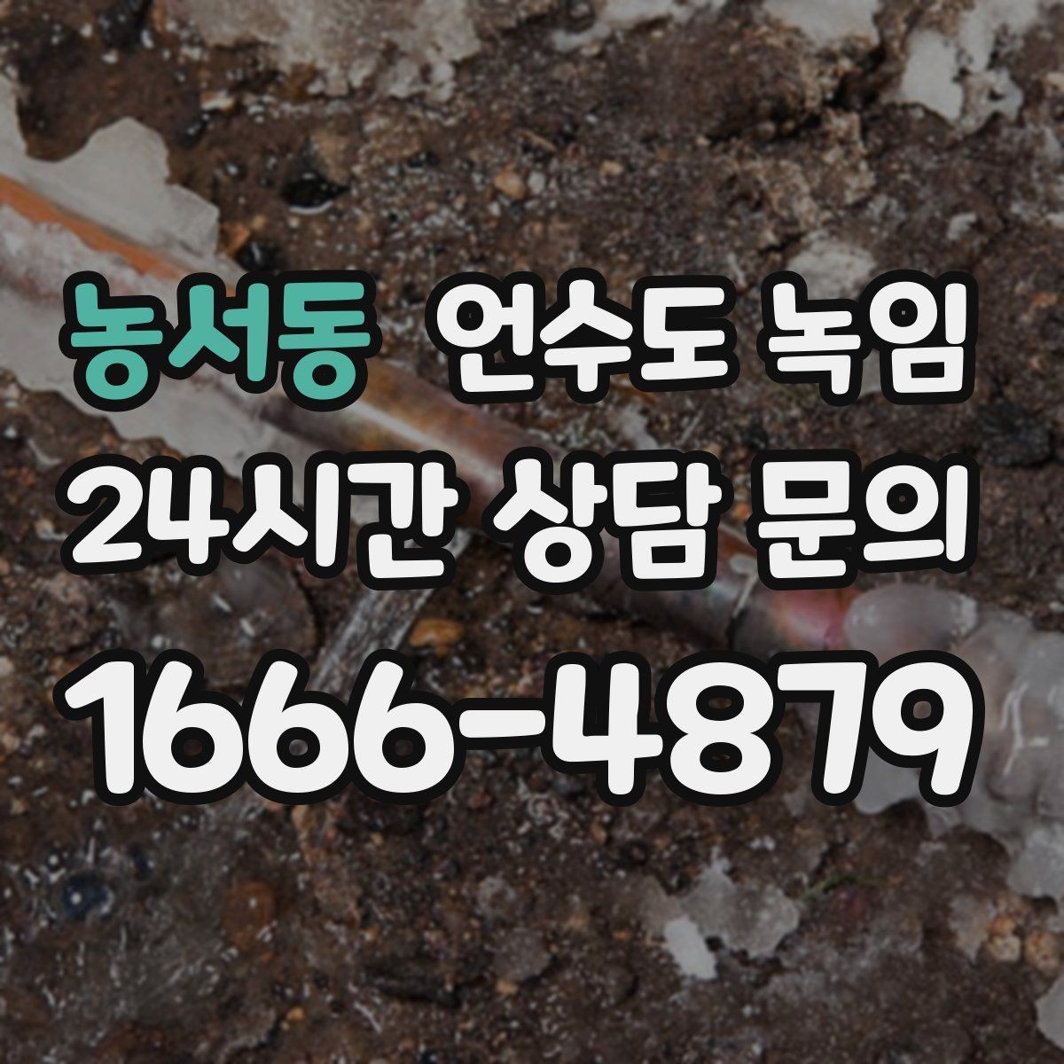 농서동 언수도 녹임 해빙만 하고 끝내면 재발하는 이유