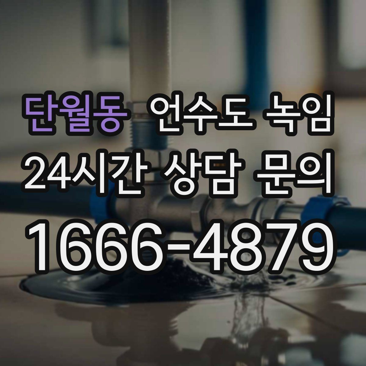 단월동 언수도 녹임 상가 휴무일 뒤 수도가 안 나올 때 점검