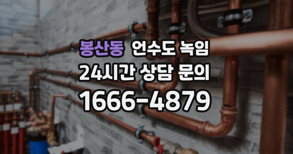 봉산동 언수도 녹임