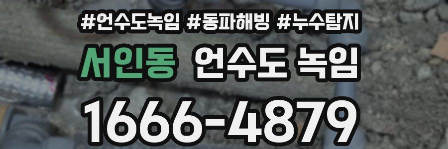 서인동 언수도 녹임