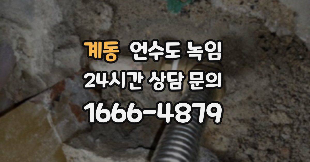 계동 언수도 녹임