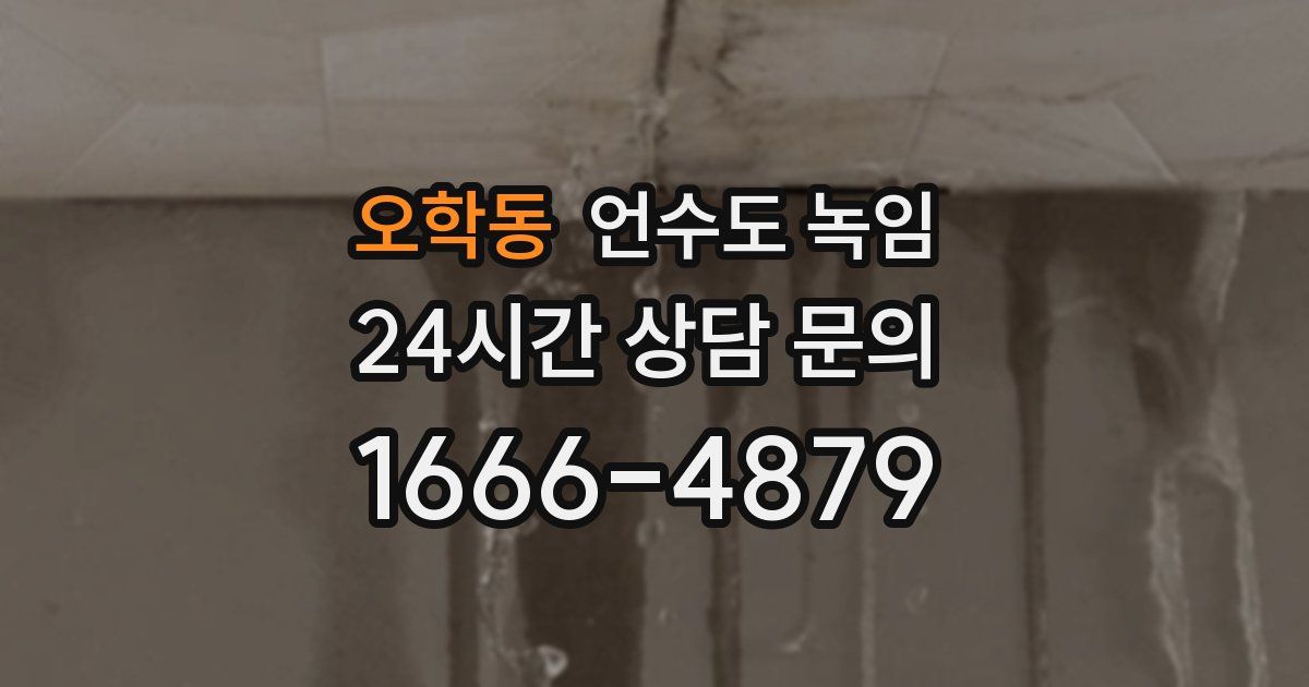 오학동 언수도 녹임