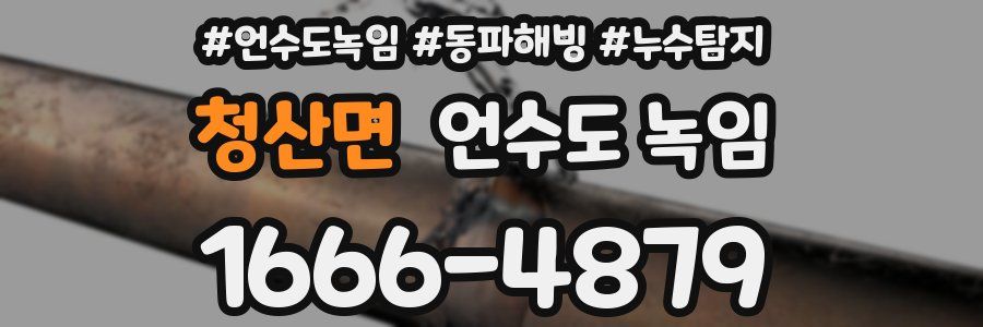 청산면 언수도 녹임