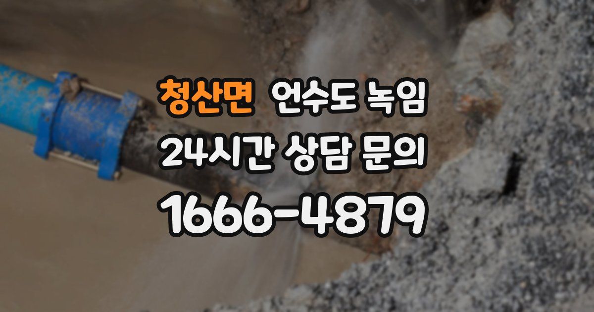 청산면 언수도 녹임