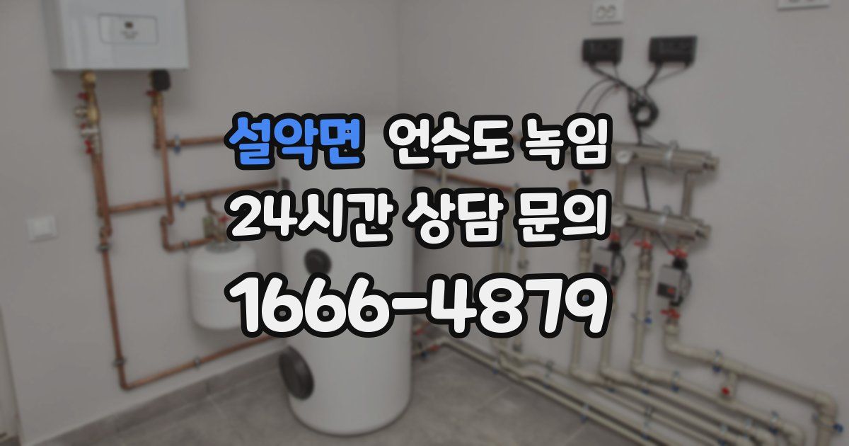 설악면 언수도 녹임