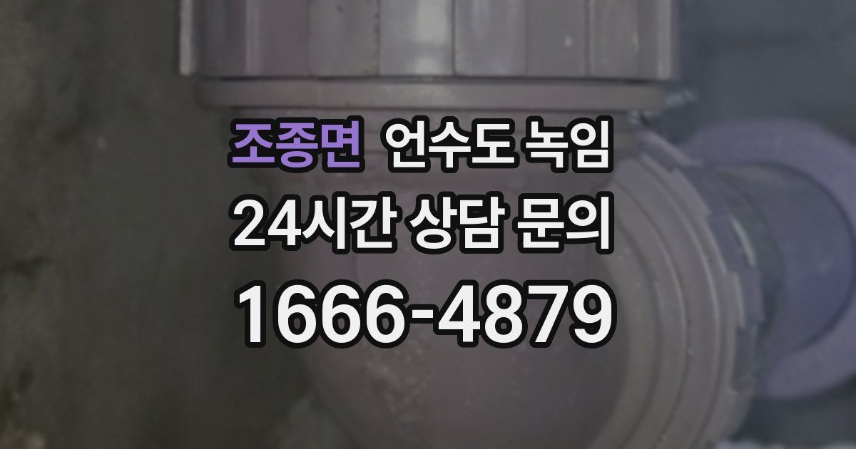 조종면 언수도 녹임