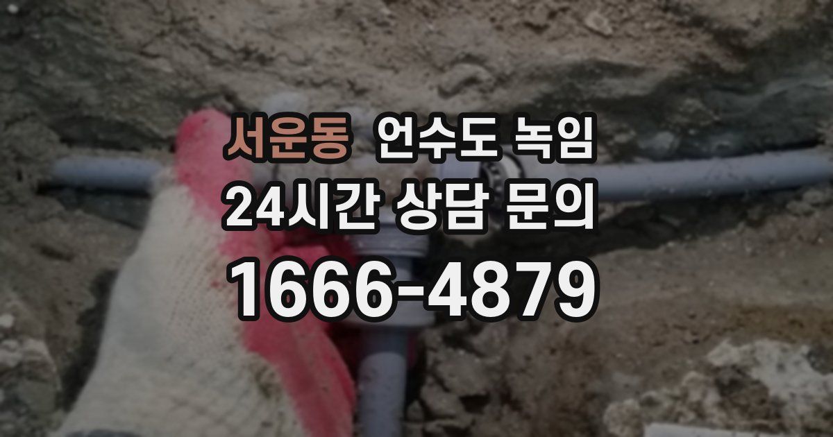 서운동 언수도 녹임