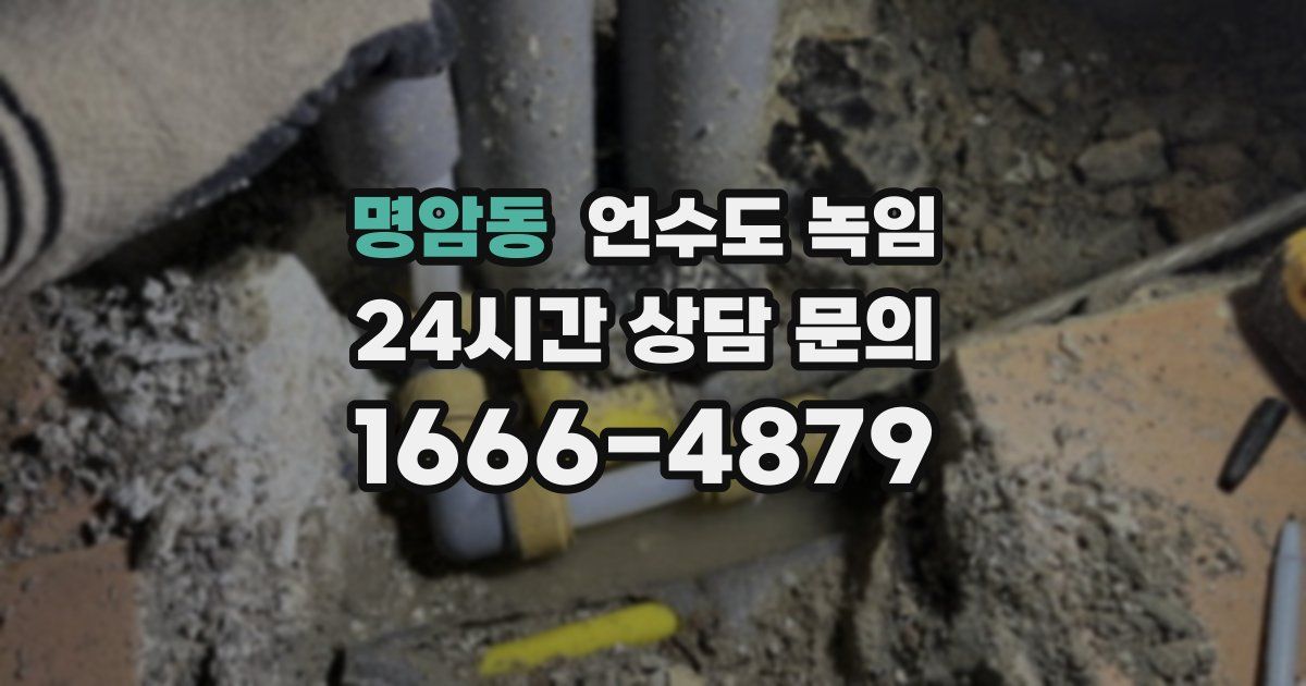 명암동 언수도 녹임