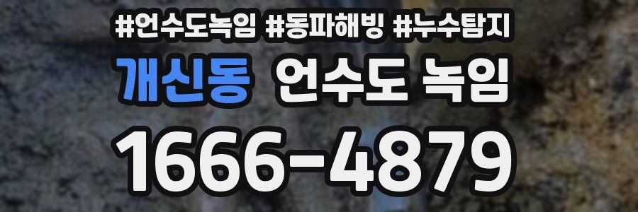 개신동 언수도 녹임